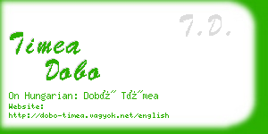 timea dobo business card